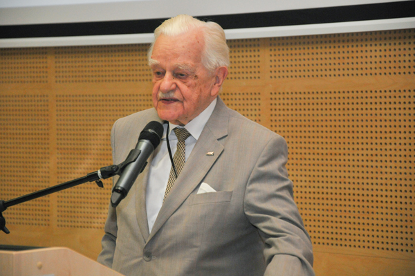 Jerzy Kiersnowski podczas jubileuszu 40-lecia Wydziału Biotechnologii i Nauk o Żywności 
