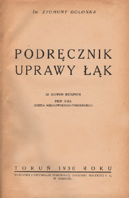 Podręcznik profesora Golonki wydany w 1930 roku