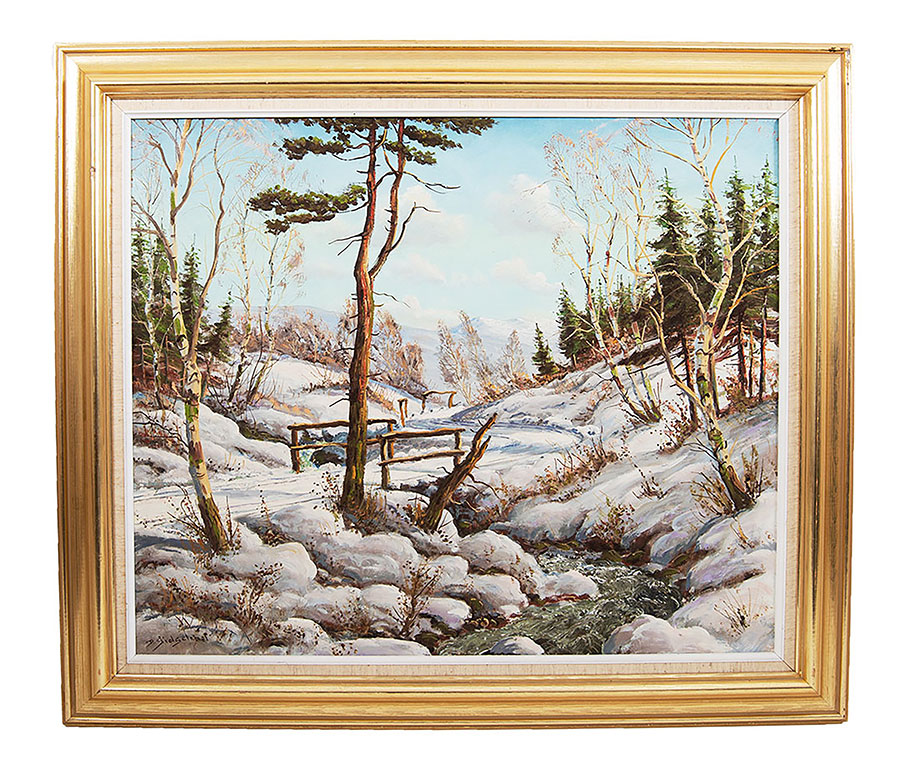 "Śnieg w górach" – to obraz norweskiego malarza Dagfina Sigselruda z 1934 roku