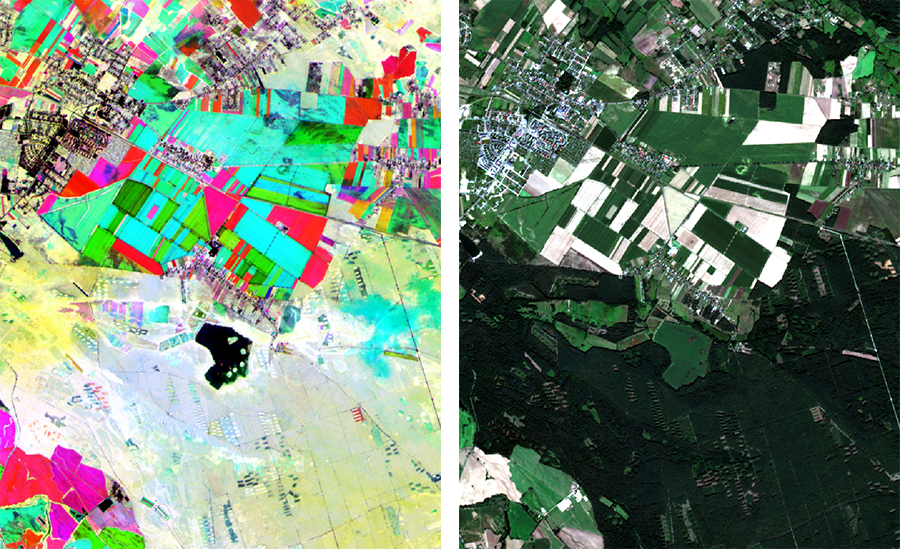 obrazy z satelitów